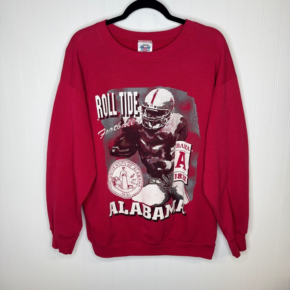 Vintage Alabama Crimson Tide Roll Tide Football Sweatshirt Red TNT USA XL